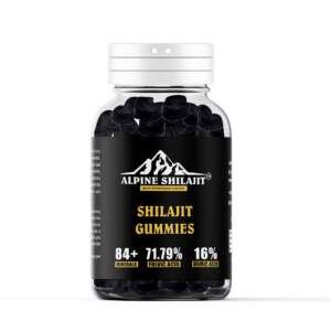 Alpine Gold Grade Sun Dried Shilajit Gummies 300mg 60 Count